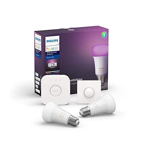 Fonctionne avec Alexa Pack de 2 Philips Hue Ampoules LED Connectées White Ambiance E27 Compatible Bluetooth 